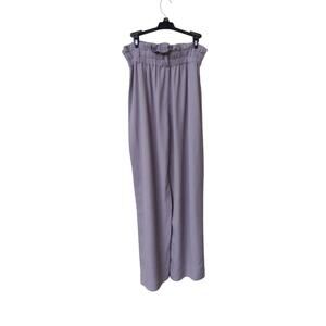 J Crew Point Sur Wide leg Paperbag Gray Pants Size 6 Tall - No belt- Minimalist